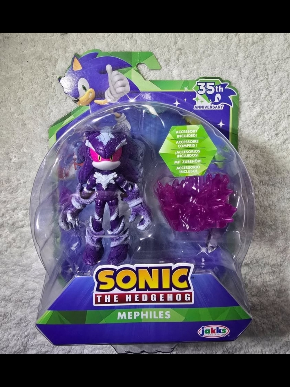 Sonic The Hedgehog Mephiles 35th Anniversary 4”Jakks Action Figure
